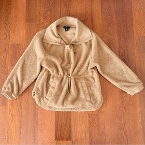 Bailey 44 Teddy Sherpa Half Zip Pullover in Camel size L